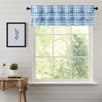 Farmhouse 16"X60" Valance Blue Rod Pocket Kitchen Window Curtains Vhc Brands New. Price: $29.95.