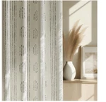 Ugoutry 90IN Long 100% Bohemian Blackout Gray Pattern Beige For Living Curtain Open. Price: $34.95.