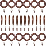 24 Pack Wooden Curtain Rod Rings With Drapery Inner Dia 1.8 In, Retro Brown New. Price: $38.76.