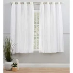 Exclusive Home Catarina Layered Solid Room Darkening Blackout And Sheer Grommet New. Price: $38.49.
