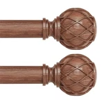 2 Pack Wood Curtain Rods, 1'' Decorative Adjustable Farmhouse Boho Ro... New. Price: $58.63.