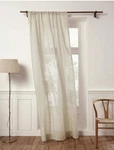 Solino Home European Flax Linen Sheer Curtain 52" 84" New. Price: $24.99.