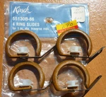 (4) Vintage Kirsch Oak Finish Traverse Rings Slides For 1" Rods Carrier New. Price: $6.85.