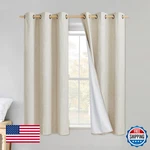 Nicetown Linen Blackout Curtains 45" Long For Classroom, Beige, Set Of 2 New. Price: $57.52.