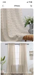 Koufall Light Tan Pom Sheer Curtains For Bedroom 52 By 63 Inches New. Price: $22.99.
