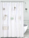 Mrs Awesome Water-repellent Fabric Shower Curtain Or Liner With 9 Handy Mesh New. Price: $24.49.