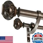 Yun Nephele Antique Bronze Double Curtain Rods 72 To 144 Inch Decorative New. Price: $86.46.