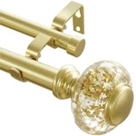 Gold Double Curtain Rod For Windows 66 To 120 Inch, Diameter Heavy-dut... New. Price: $61.08.