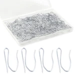 Mowpog 140 Pcs Metal Curtain Hooks For Drapes, 1.2 Rustproof Silver White New. Price: $13.35.
