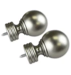 1-1/2" Rod Satin Nickel Finial Pair 2.5 Ball Sphere BP04 Desyne 5904-015 New. Price: $12.95.
