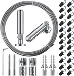 Jetec 196 Inch/ 5 Wire Curtain Rod Room Divider Hanging System With 48 Clips New. Price: $21.02.