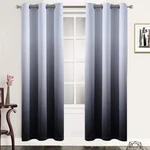 Gradient Color Ombre Blackout Curtains Thickening Polyester Eyelet Top Panels... New. Price: $44.80.