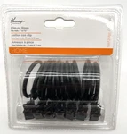 Kenney Home 14PC Clip-on Rings: Fits Rods 1" & 1-1/4" *brown/black* #35-KN85204A New. Price: $12.00.