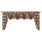 Napearl Valance Curtains For Living Room, Damask Waterfall Window... New. Price: $86.40.