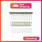 Gasrons 1.5 Inch Curtain Rings With Hooks, 24 Pack Bronze Metal Drapery New. Price: $14.20.