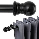 Curtain Rod, 48" - 84" Black Rods For Windows, 1" Diameter Decorative... New. Price: $30.25.
