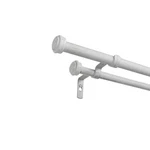 Exclusive Home Topper Double Curtain Rod And Finial Set Distressed White New. Price: $47.99.