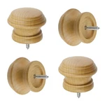 Tulead Wooden Curtain Finials Screw On End Caps Drapery Rod... New. Price: $25.37.