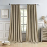Dualife Taupe Blackout Pinch Pleated Curtains For Bedroom 102 Length, Li... New. Price: $85.67.