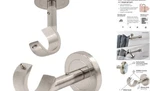 Heavy Duty Curtain Rod Brackets For Wall & Ceiling Brushed Nickel - Set Of 2 New. Price: $44.99.