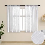 Shineland White Sheer Curtains 48 Inch Length For Bedroom Window 2 Panels Set,ha New. Price: $34.82.