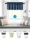 Kate Aurora Coastal Hamptons Living Textured Rod Pocket Window Valance New. Price: $15.99.