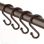 Metal Shower Curtain Hooks Set Of 12 Rings Rust Resistant Shaped Hangers New. Price: $14.86.