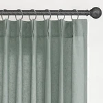 Aersas Desert Sage Pinch Pleated Linen Curtains 84" L, 2 Panels, Living Room New. Price: $89.57.