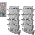 Tksdwblty 2PCS 30 Large Pockets Dual Sided Hanging Shoe Organizer Grey New. Price: $44.61.