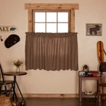 Prescott Plaid Tier Set 36" Long Cotton Country Farmhouse Vhc Brands Brown Tan New. Price: $35.66.