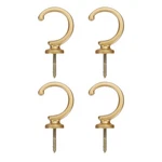 4PCS Curtain Holdbacks Wall Mounted Zinc Alloy Drapery Tiebacks Hooks Golden New. Price: $20.99.
