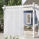 Outdoor Sheer Curtains For Porch, Privacy Added 2 Layer Design Light Filtering New. Price: $76.99.