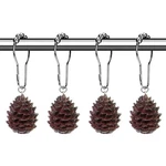 Gracelife 12-PACK Shower Curtain Rings Hooks Decorative Pinecone Resin Pendan... New. Price: $21.26.