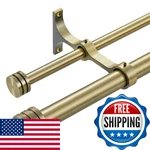 Fumlyate Double Curtain Rods Aluminum End Cap And Full Enclosure Brackets 1- New. Price: $73.32.