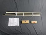 Bay Window Double Curtain Rod Set Open. Price: $25.00.