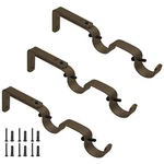 3 Pcs Brown Curtain Rod Bracket Adjustable Heavy Duty Double Fits 1 Inch New. Price: $25.34.