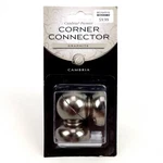 Cambria Premier 1/8" Curtain Rod Corner Connectors Set Of 2 Graphite New. Price: $9.96.
