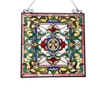 Chloe Lighting Aylee Tiffany-style Victorian Design Window Panel 24" X 25" New. Price: $183.66.