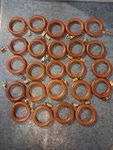 24 Wooden Curtain Drapery Pole Rod 3/4" Rings Hook Eyelets Light Brown Honey Used. Price: $24.99.