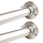 Rudi 1 Satin Nickel Room Divider Rod, Adjustable 48-84 Inch With Socket Set New. Price: $82.00.