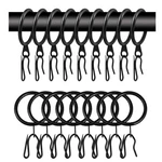 40 Pcs Metal Curtain Drapery Rings & Hooks, 30 Mm Internal Diameter, Black New. Price: $26.49.