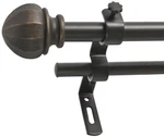 Decopolitan Facet Ball 5/8" Double Curtain Rod Set, 26 To 48 Inches, Vintage ... New. Price: $25.15.