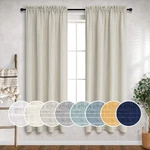 Linen Colored Curtains 72 Inch Length Panels Set For Living Room Area Rod P... New. Price: $44.80.