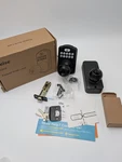 Veise KS03 Keypad Door Knob Matte Black Aluminum Auto-locking Passage Mode Open. Price: $39.95.