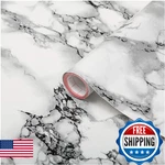 D-c-fix 346-0047-3PK Marble White Self-adhesive Film 17"X78" Roll 3-PACK New. Price: $51.23.