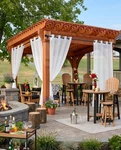 Holidayideas White Outdoor Sheer Curtains For Patio Waterproof, Panels - 54 X New. Price: $50.71.