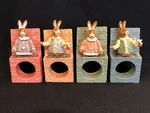 Easter Bunny Napkin Rings Jc Penney Home Collection Set Of 4 Table Decor Pre-owned. Price: $24.99.