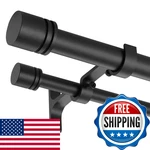 Vimayta Double Curtain Rods 72-144 Inches For Windows Diameter New. Price: $91.90.