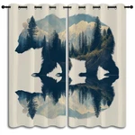 Lhroomjk Bear Blackout Curtains For Boys Girl Bedroom Decor,rustic Natu... New. Price: $98.68.