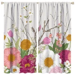 Godazzling Vintage Plants Blackout Windows Curtains Spring Flowers And Branches New. Price: $46.31.